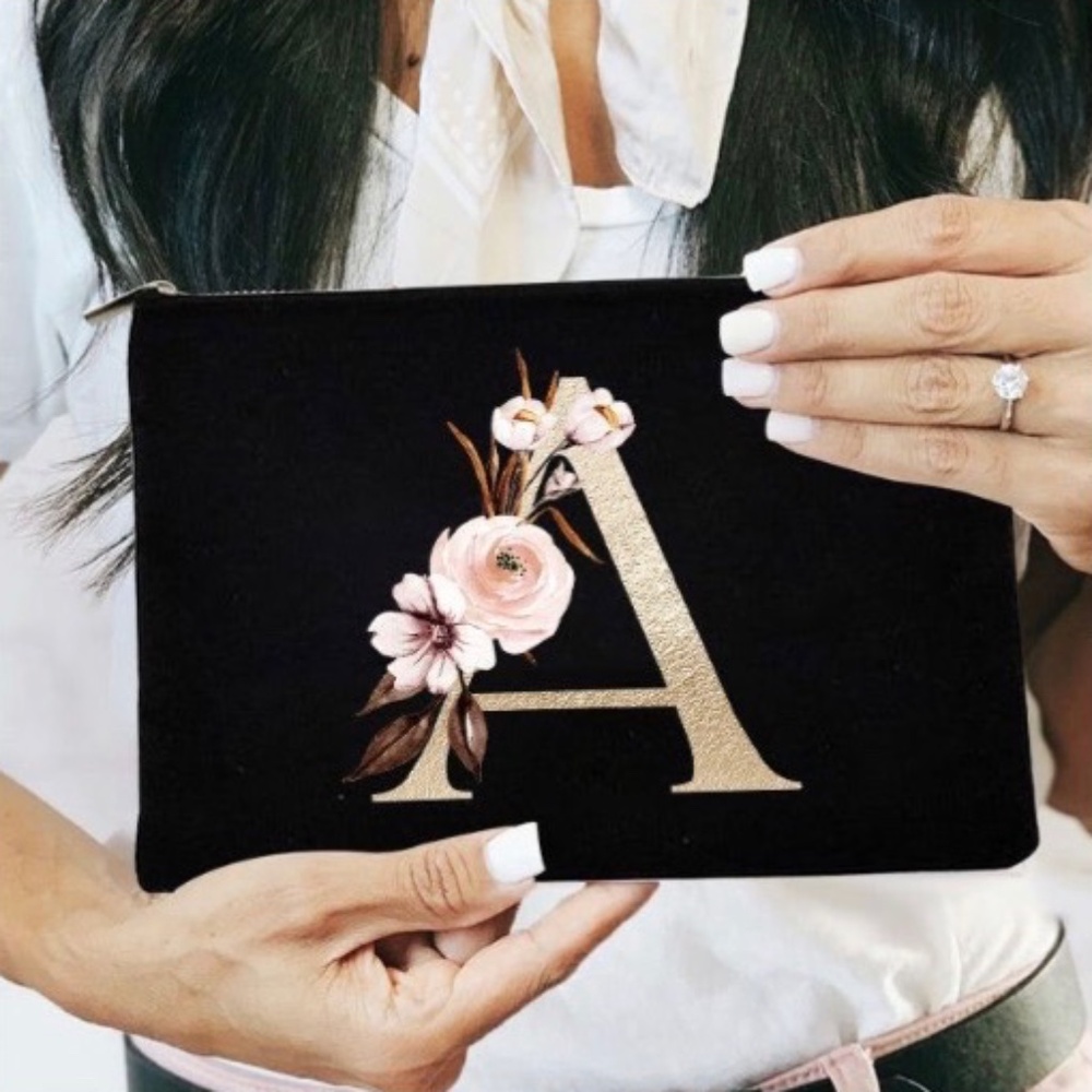 Letter A” Makeup Bag